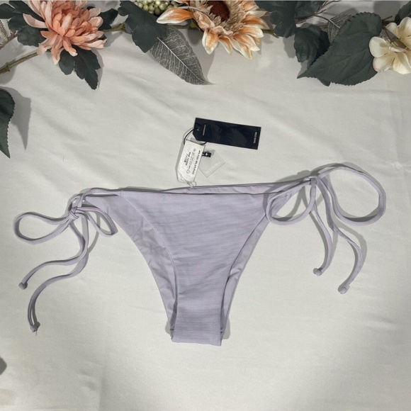 NWT‎ TAVIK [ Small ] Ribbed Jax Side Tie Bikini Bottom in Purple - Picture 1 of 10